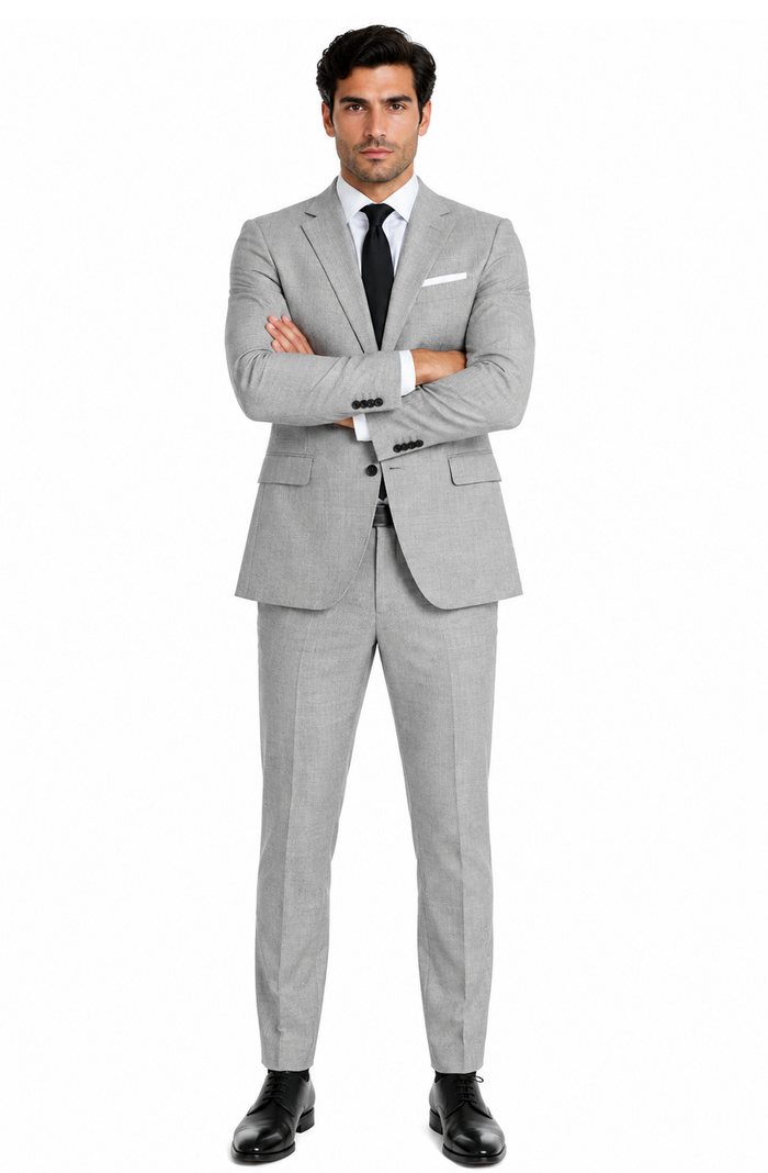 Linen Suit for Summer Beach Weddings - Grey