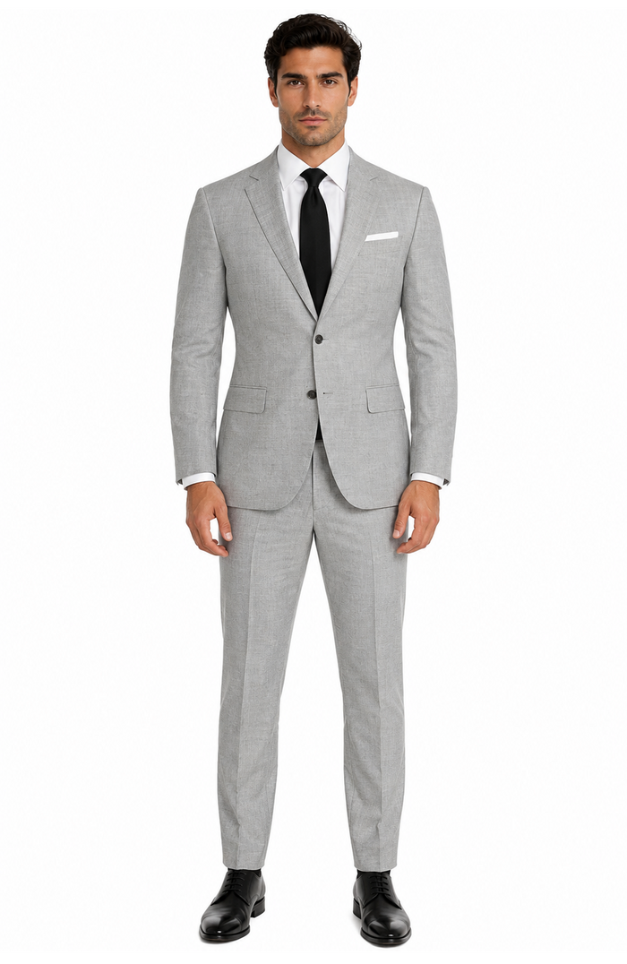 Linen Suit for Summer Beach Weddings - Grey