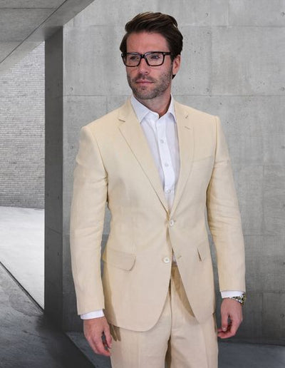 Statement Men's 2 Piece Modern Fit Suit - 100% Linen
