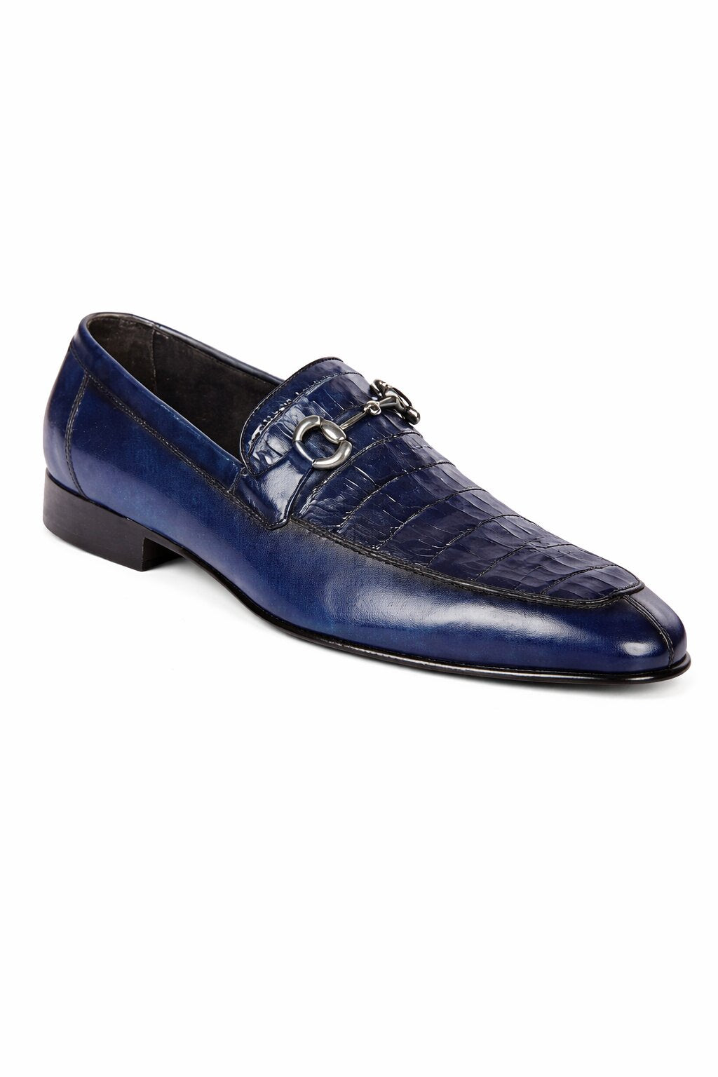 Lombardy Crocodile Calfskin Bit Loafers