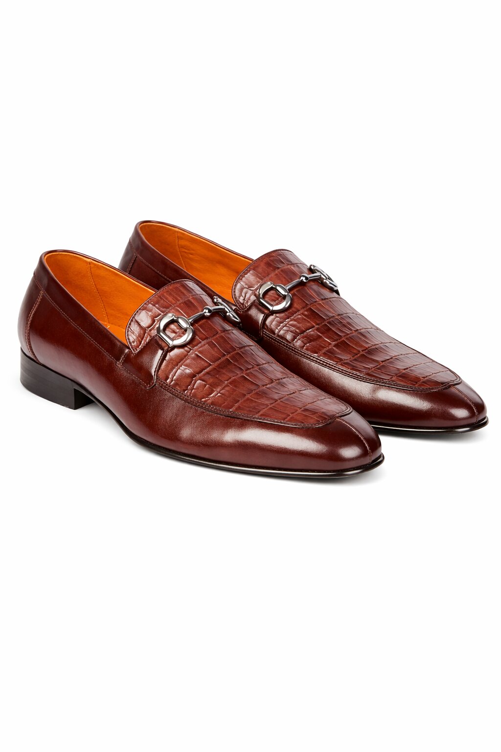 Lombardy Crocodile Calfskin Bit Loafers