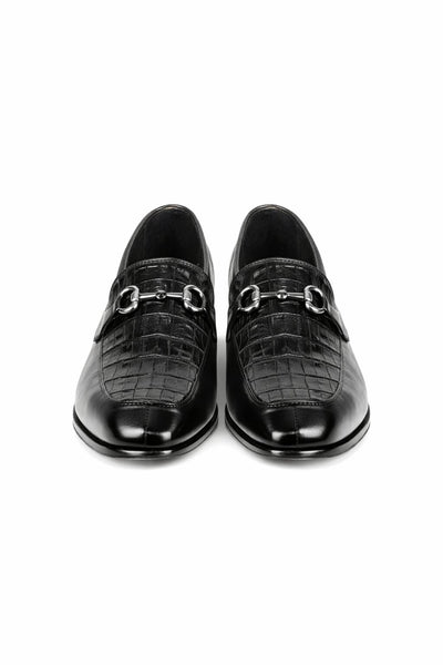 Lombardy Crocodile Calfskin Bit Loafers