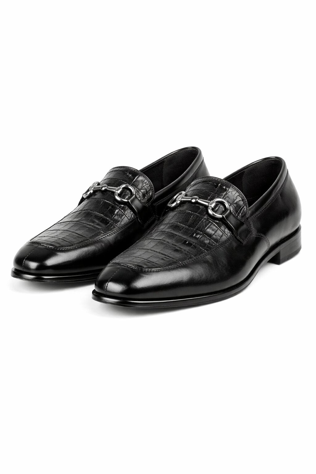Lombardy Crocodile Calfskin Bit Loafers