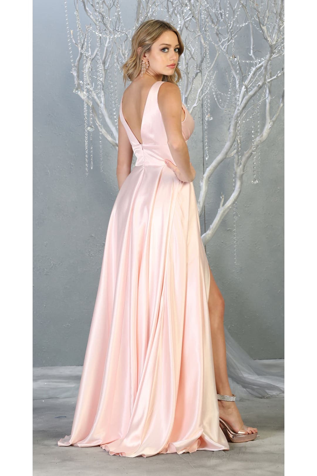 May Queen MQ1723 Long Bridesmaids Dress Maxi Sleeveless Wedding Guest Gown