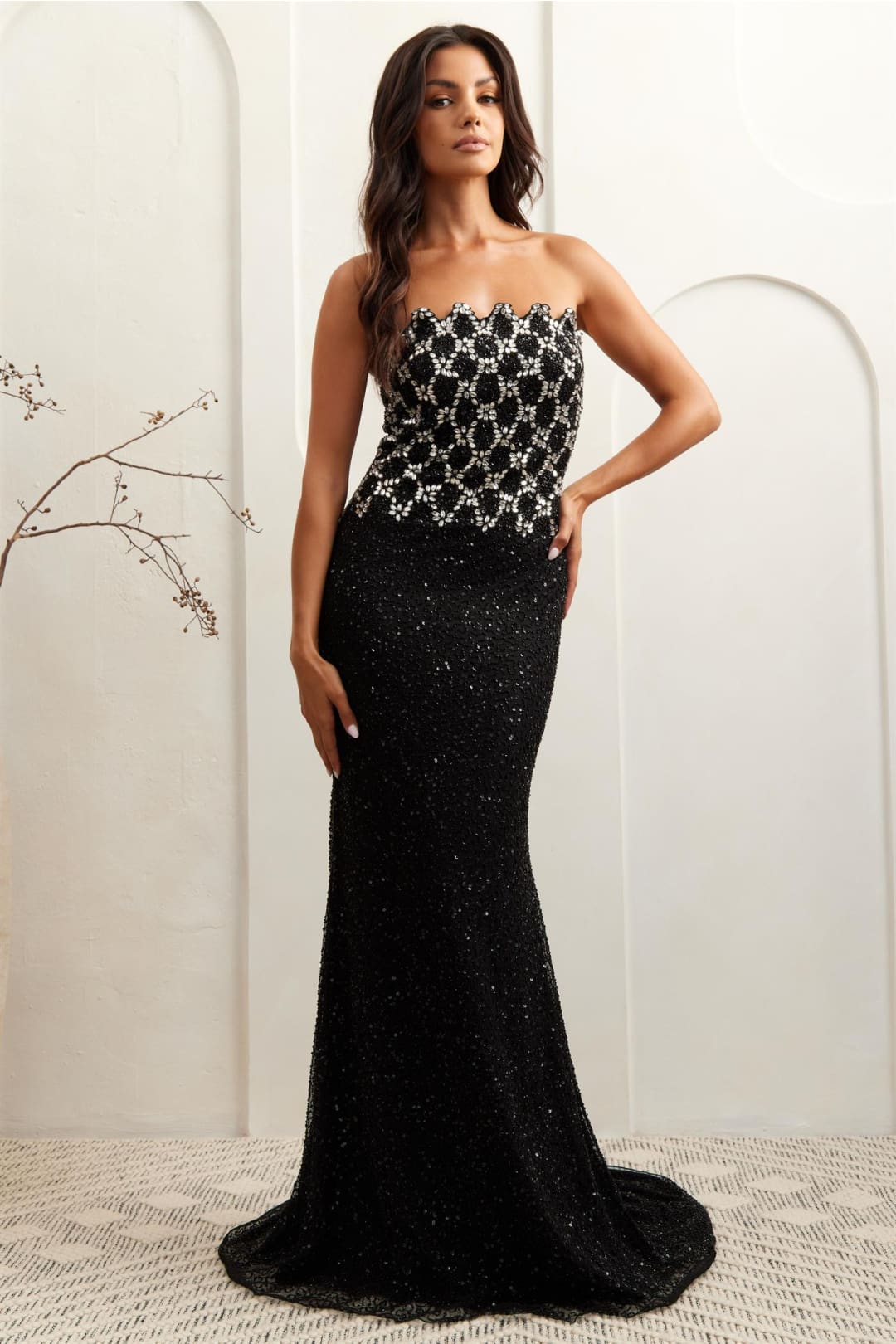 Long Gala Dress Strapless Mermaid Formal Gown By Amelia Couture IN2001