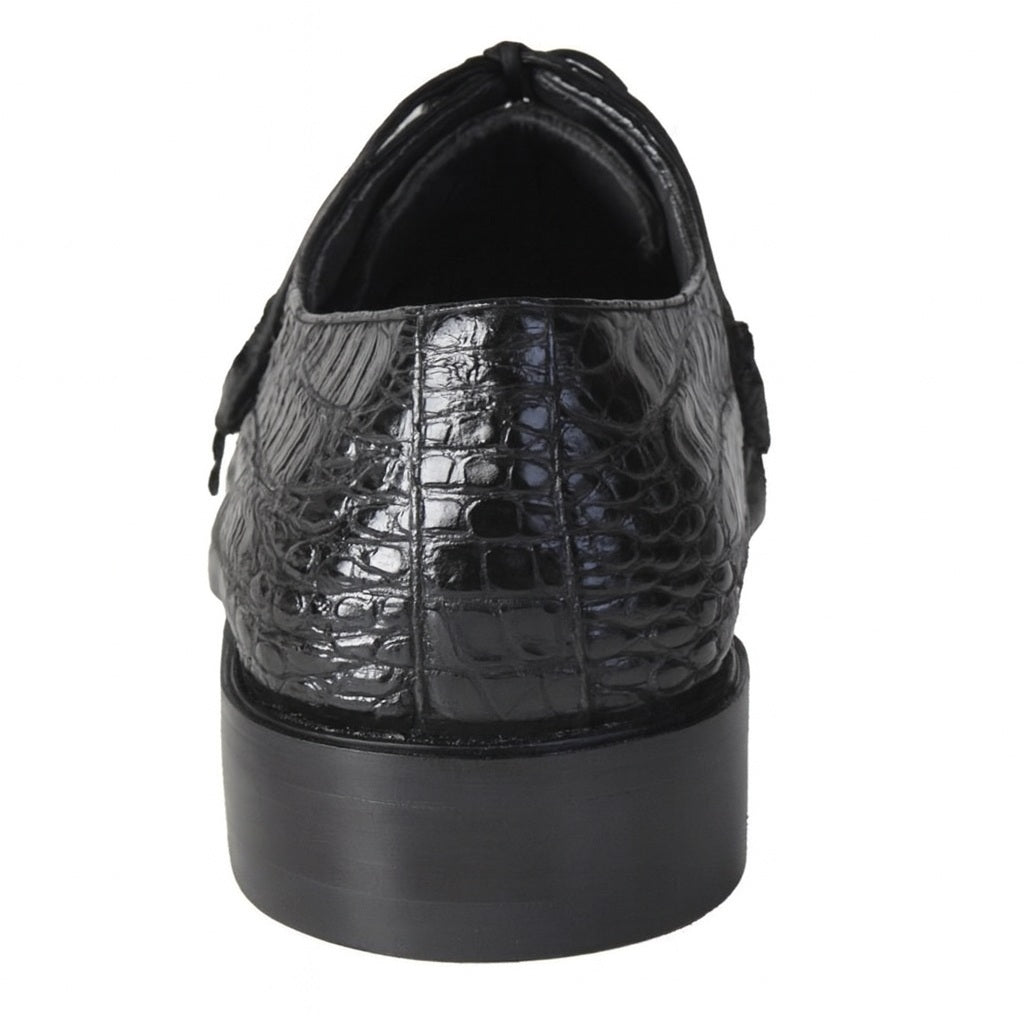 Black Crocodile Bike Toe Shoes by Los Altos
