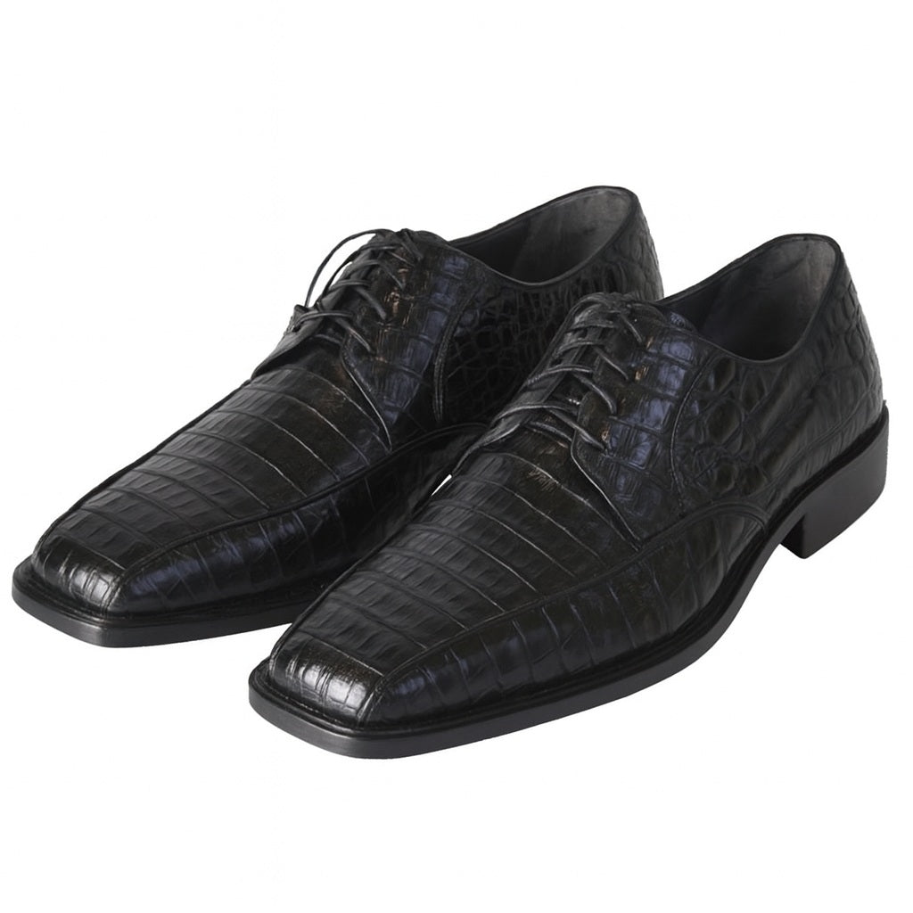 Black Crocodile Bike Toe Shoes by Los Altos
