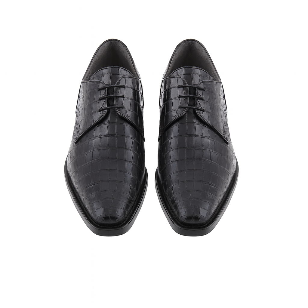 Los Altos Black Genuine All-Over Crocodile ~ World Best Alligator ~ Gator Skin Belly Shoes