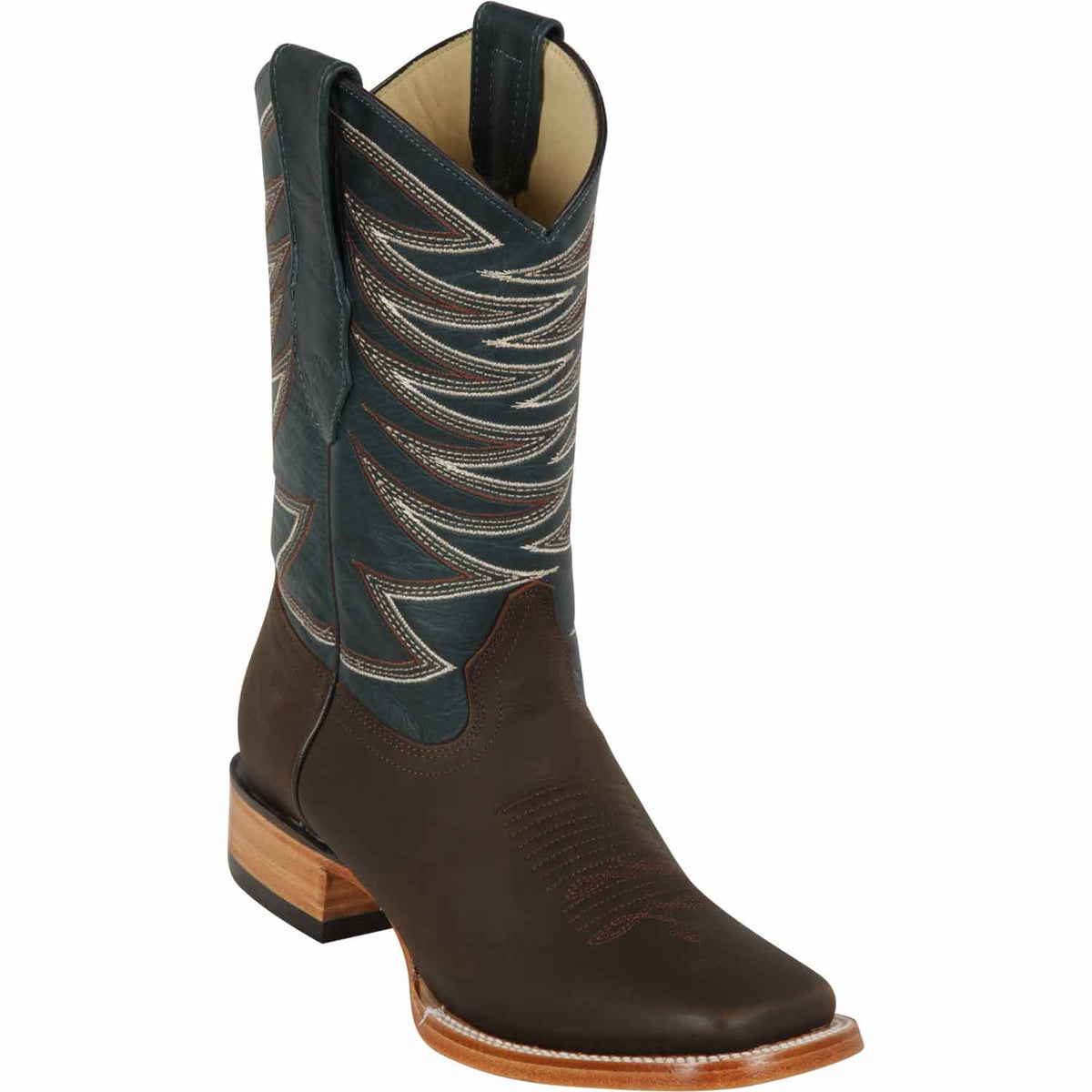 Los Altos Genuine Leather Wide Square Toe Boot 8276207 - Brown