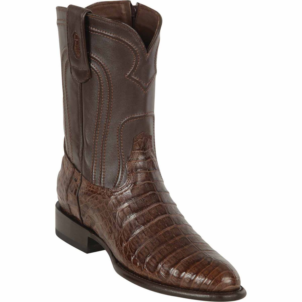 Men's genuine Caiman Tail Skin Biker Boots