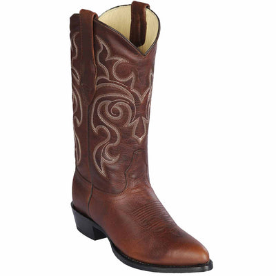 Los Altos Original Leather Medium Round Toe Boots 6099 - Walnut