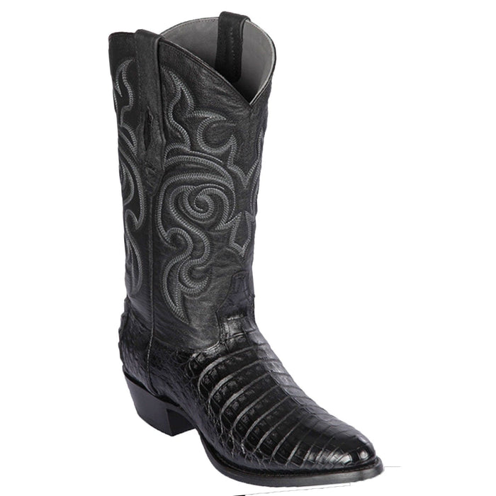 Men's Genuine Caiman Belly Round Toe Boots - Los Altos Boots