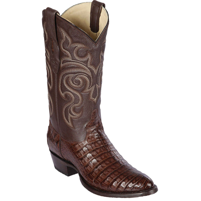 Men's Genuine Caiman Belly Round Toe Boots - Los Altos Boots