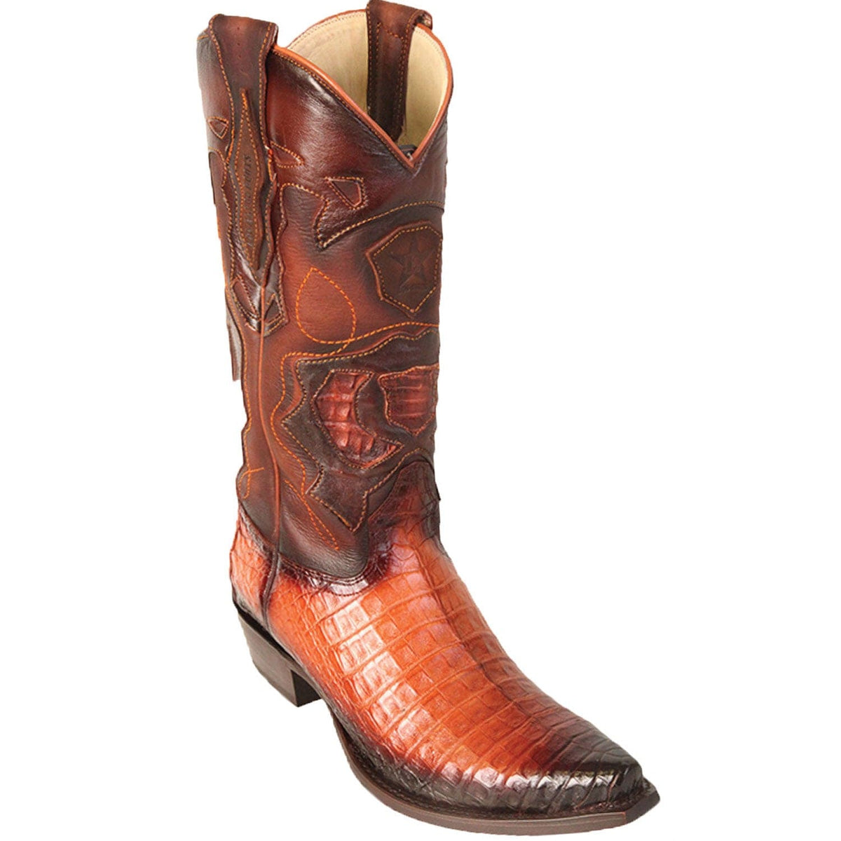 Men's Genuine Caiman Belly Skin Snip Toe Boots Los Altos Boots