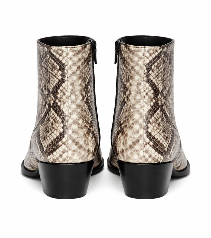 Python Snakeskin Mens Ankle Cowboy Boot