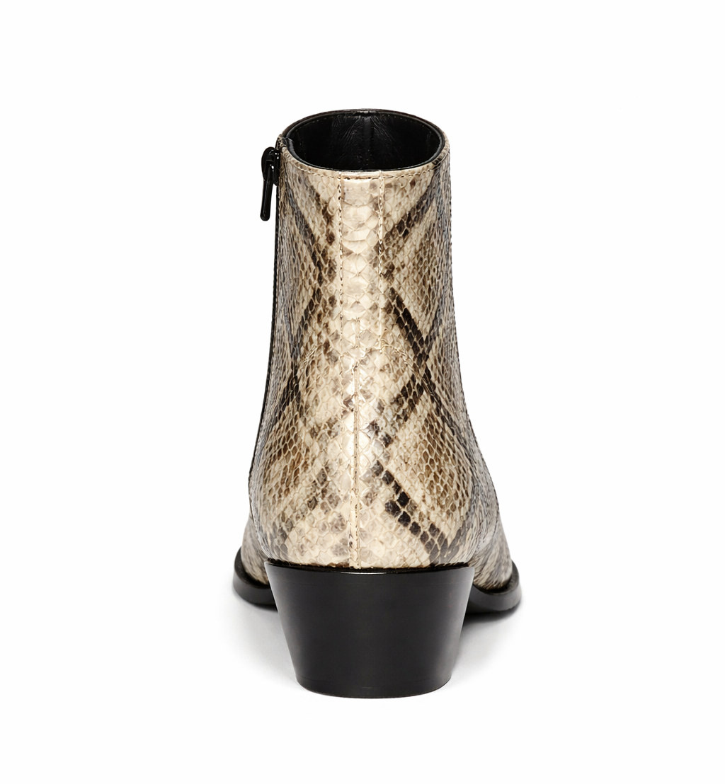 Python Snakeskin Mens Ankle Cowboy Boot