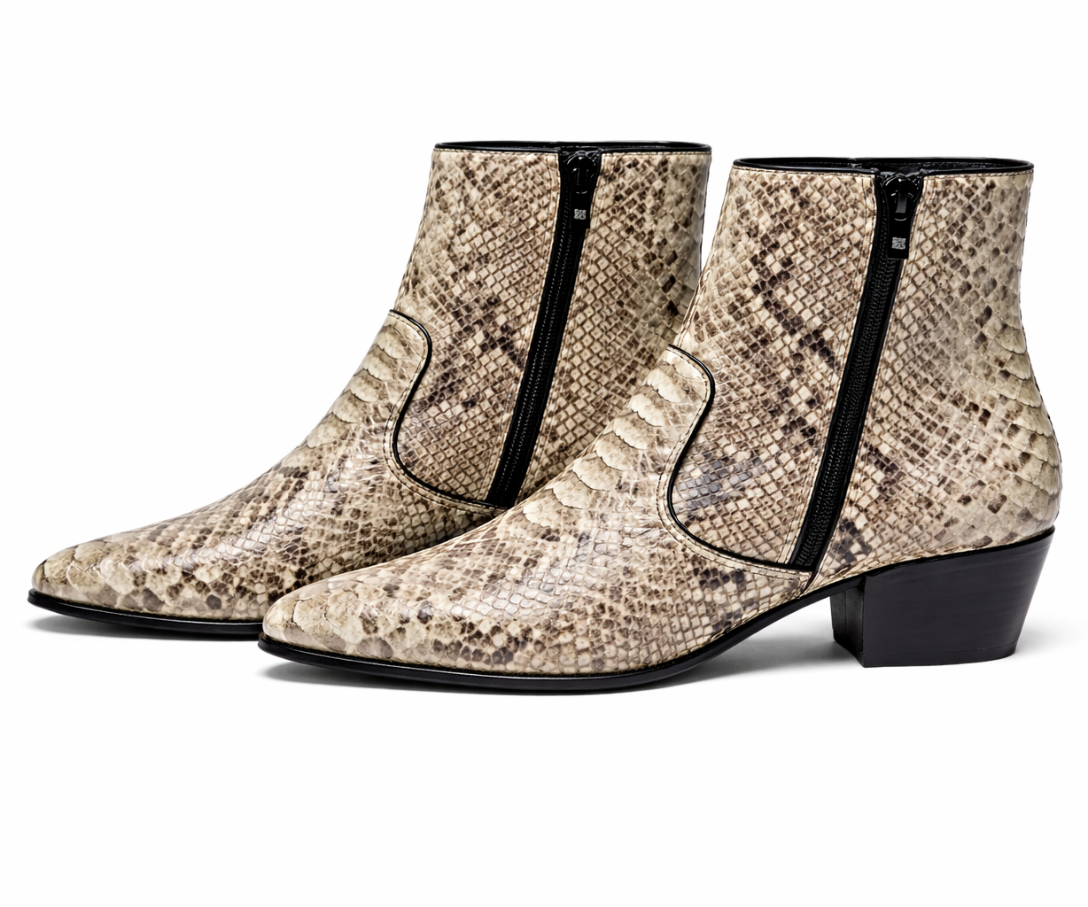Python Snakeskin Mens Ankle Cowboy Boot