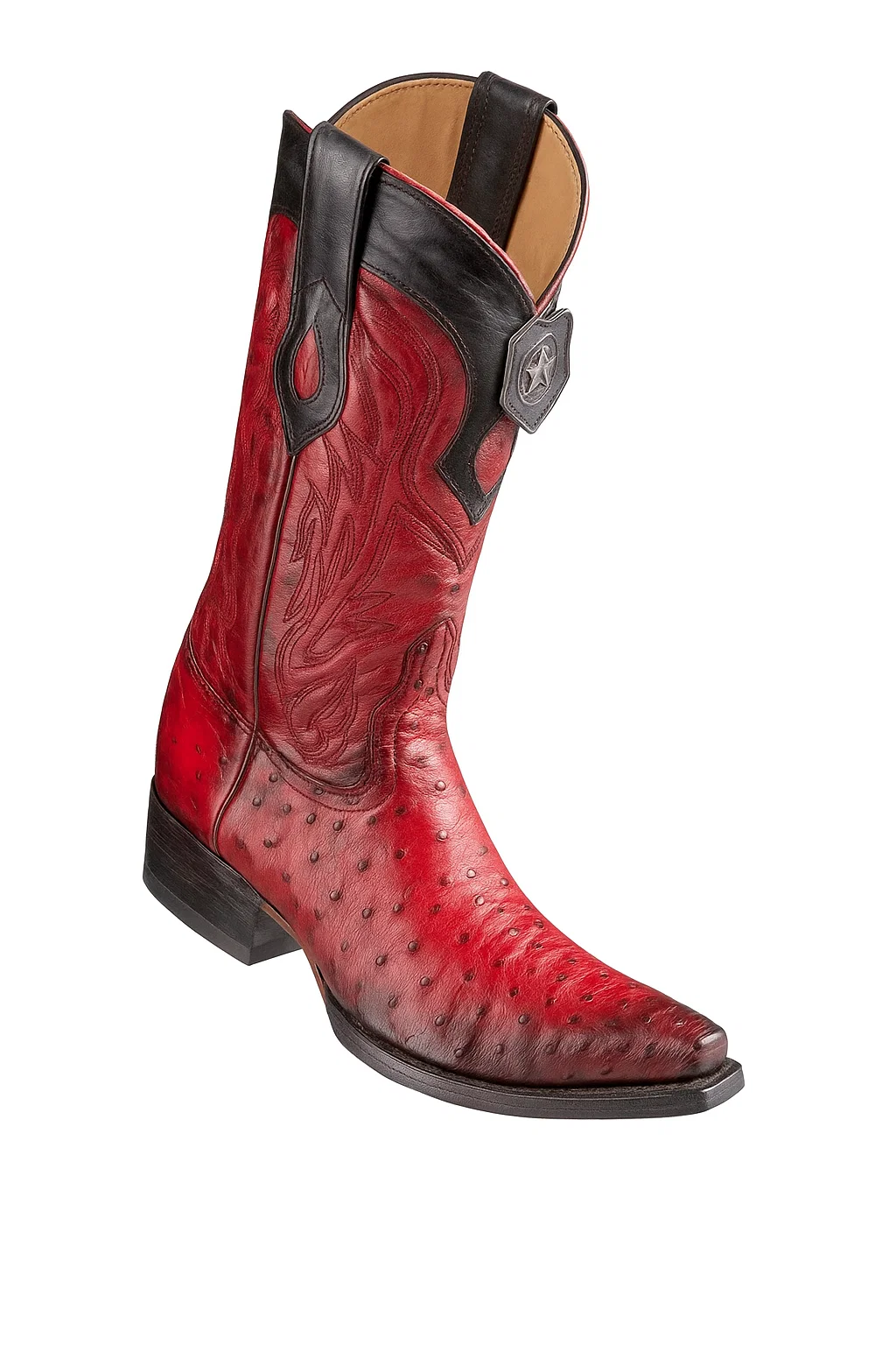 los-altos-boots-ostrich-faded-red-pointed
