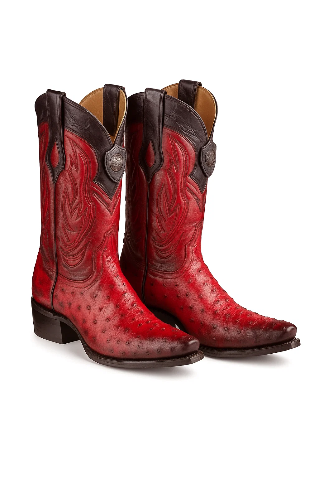los-altos-boots-ostrich-faded-red-pointed