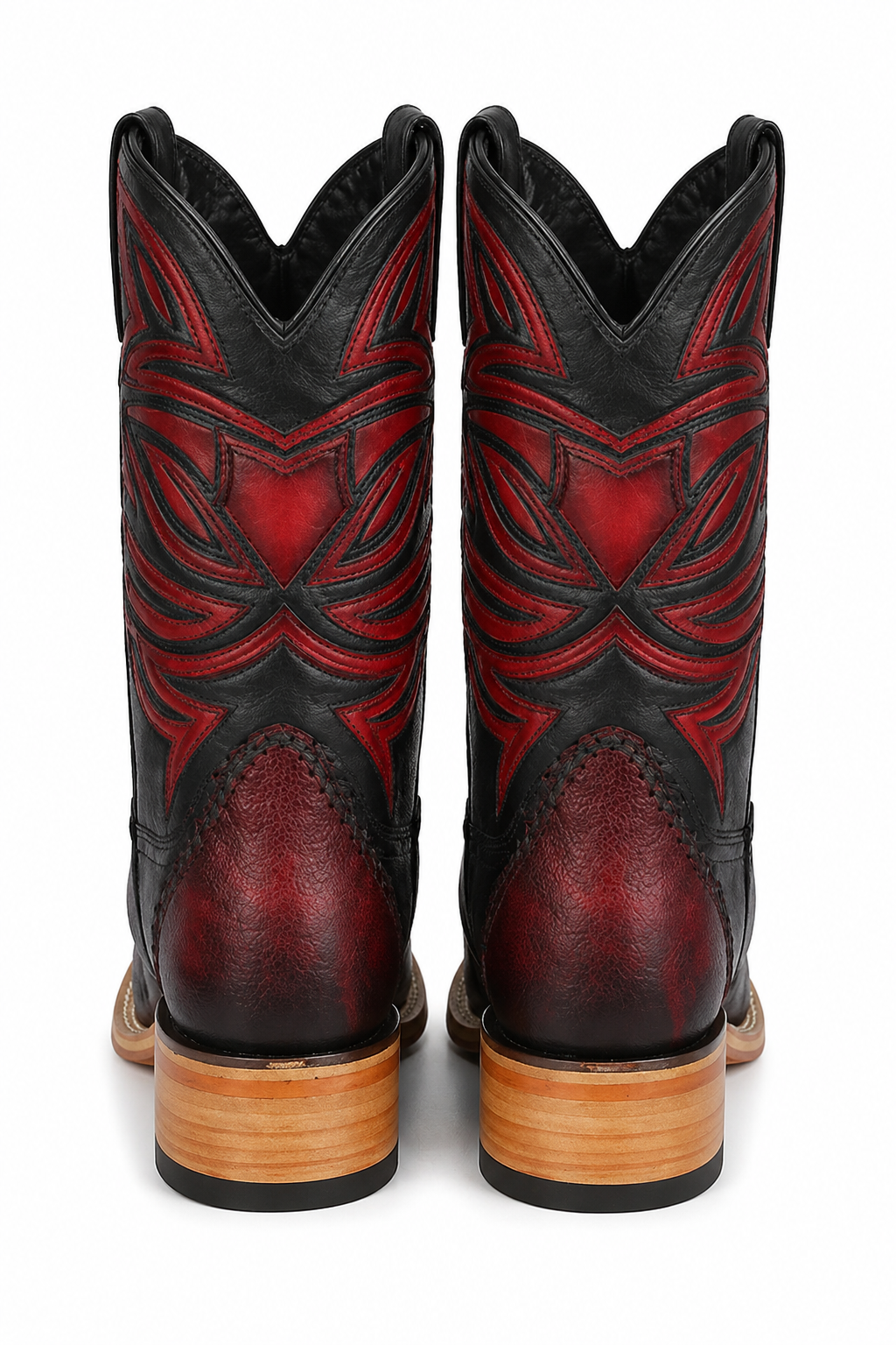 Los Altos Boots Single Stone Stingray And Deer Faded Burgundy