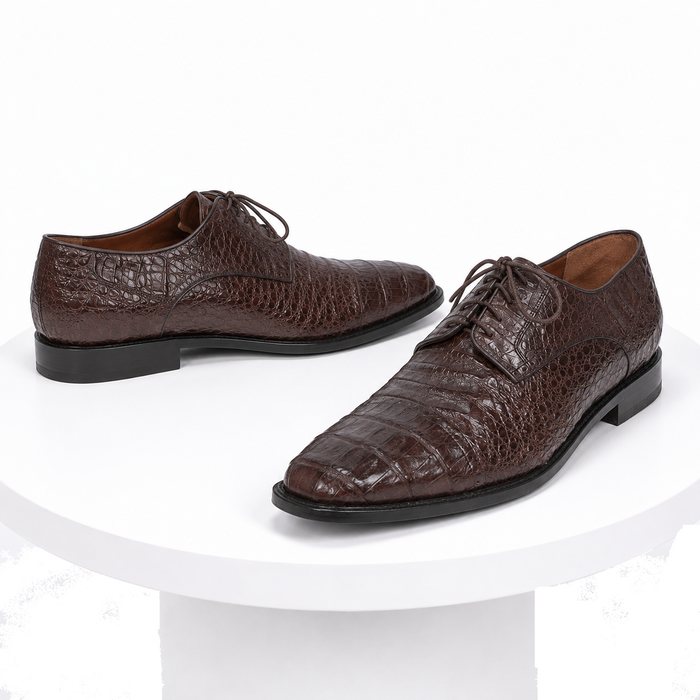 Los Altos Genuine Caiman Oxford Dress Shoe