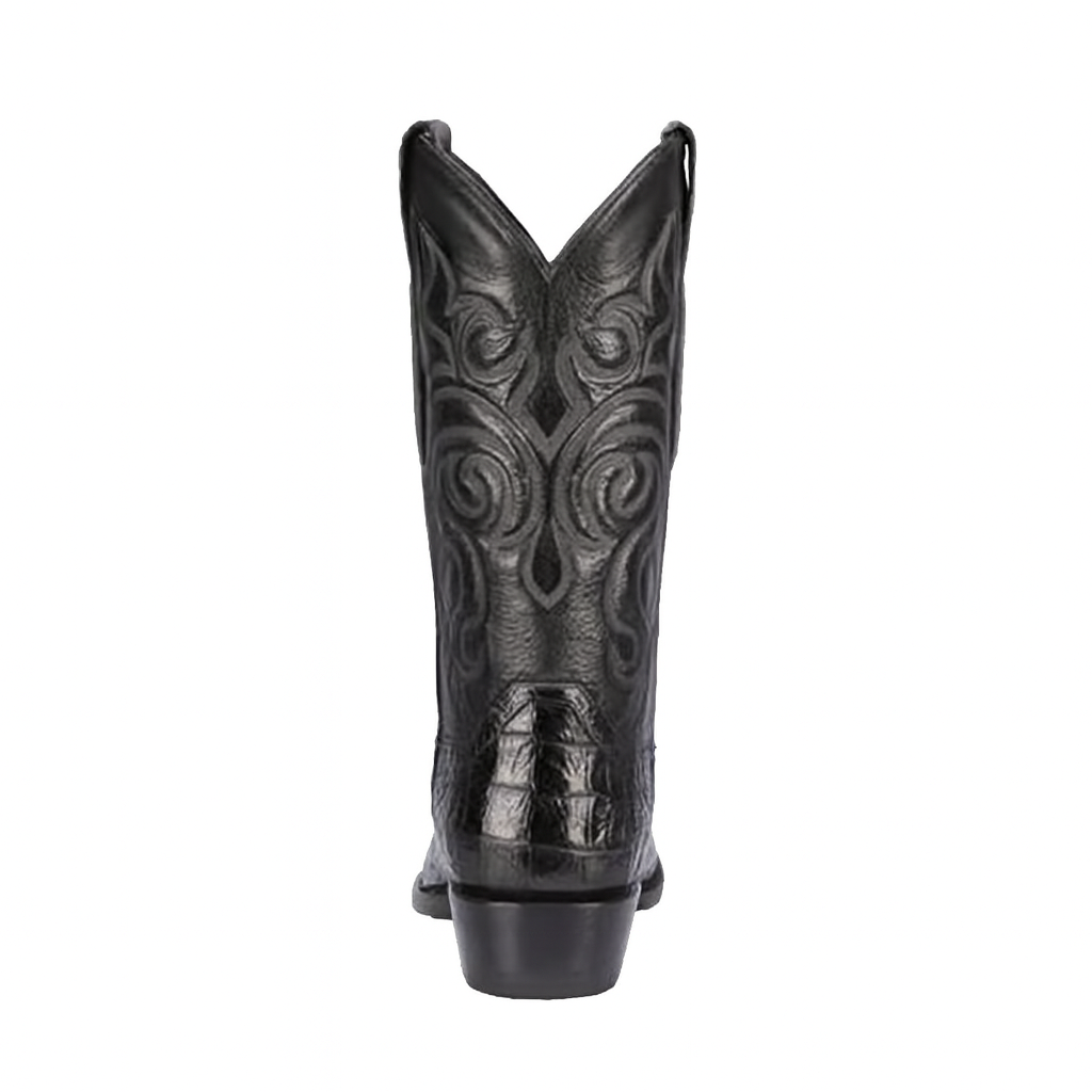 Los Altos Men's Black Caiman Tail Boots