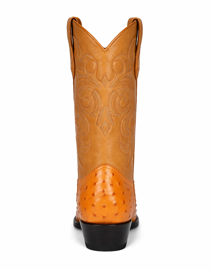 Los Altos Men's Buttercup Genuine Full Quill Ostrich Boots