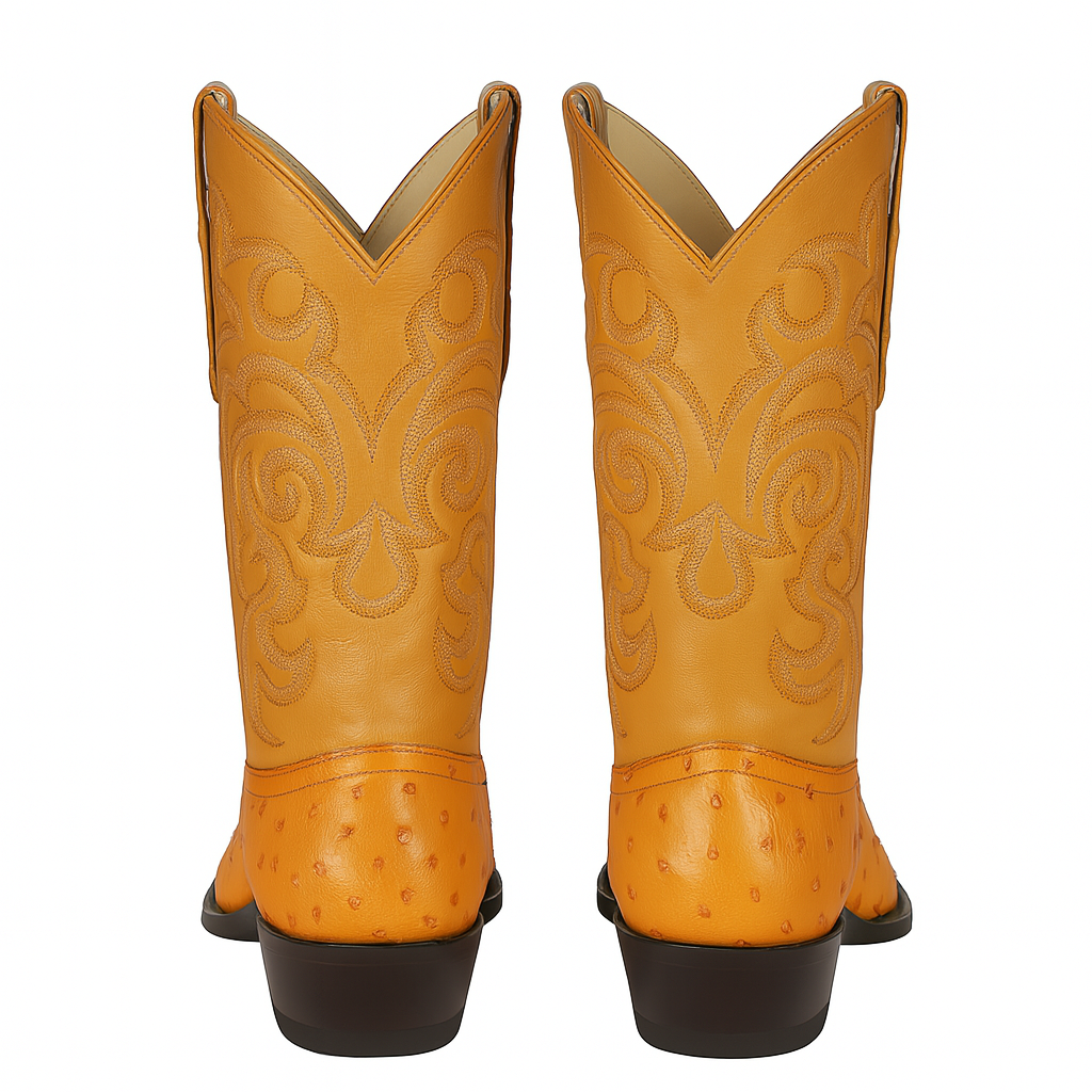 Men's Full Quill Ostrich Buttercup Boots