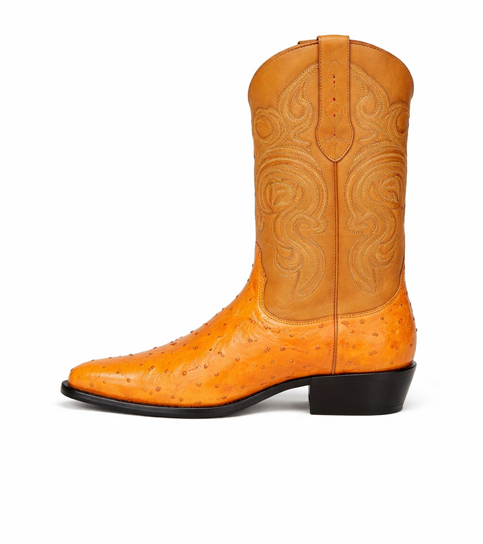 Los Altos Men's Buttercup Genuine Full Quill Ostrich Boots