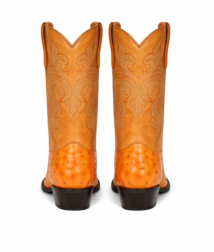 Los Altos Men's Buttercup Genuine Full Quill Ostrich Boots