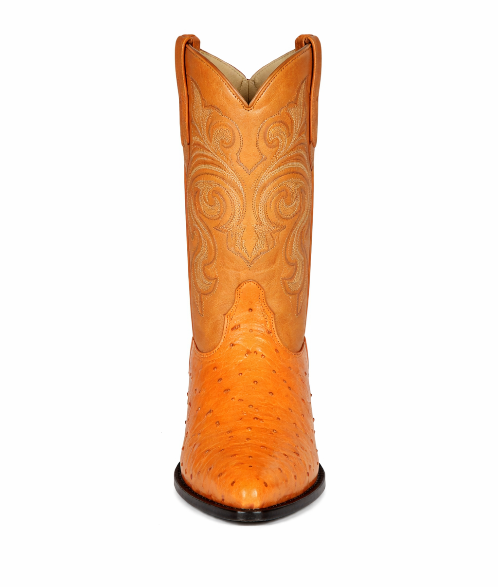 Los Altos Men's Buttercup Genuine Full Quill Ostrich Boots