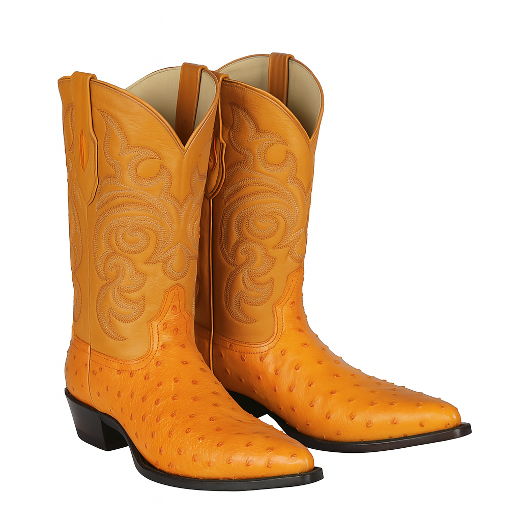 Men's Full Quill Ostrich Buttercup Boots