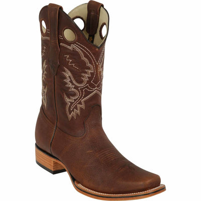 Men's Genuine Leather Square Toe Boots by Los Altos