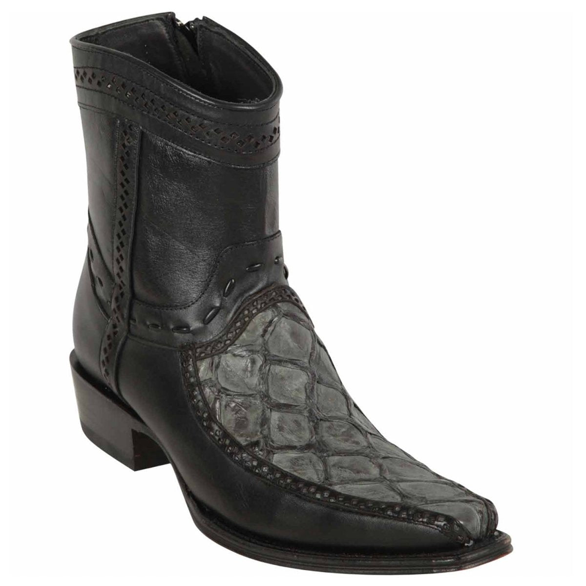 Monster Fish Skin European Toe Boots - Grey