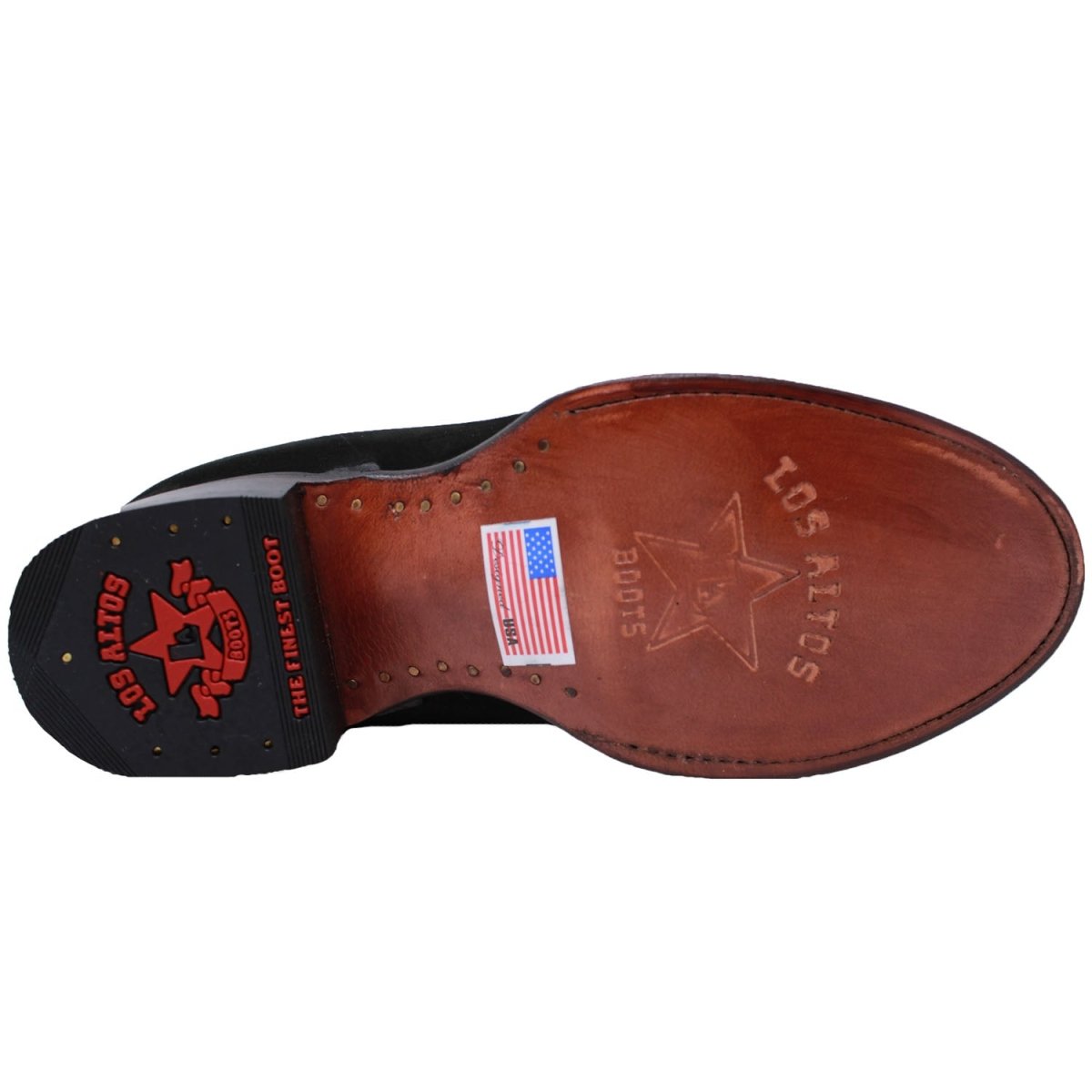 Men's Black Suede Leather Short Boots by Los Altos