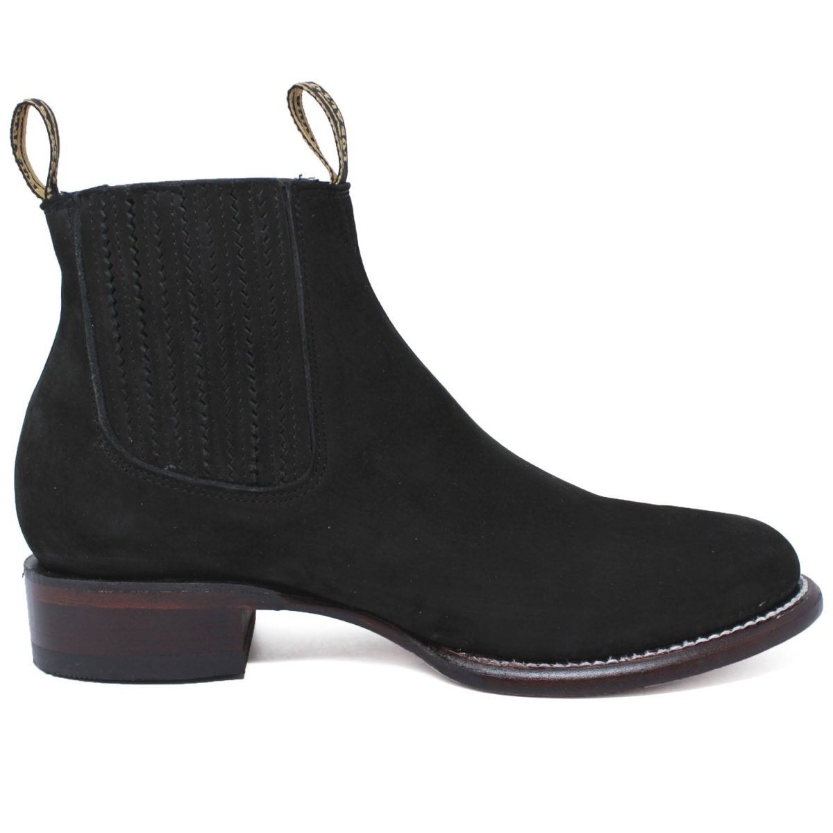 Men's Black Suede Leather Short Boots by Los Altos