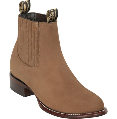 Los Altos Men's Taupe Suede Short Boots