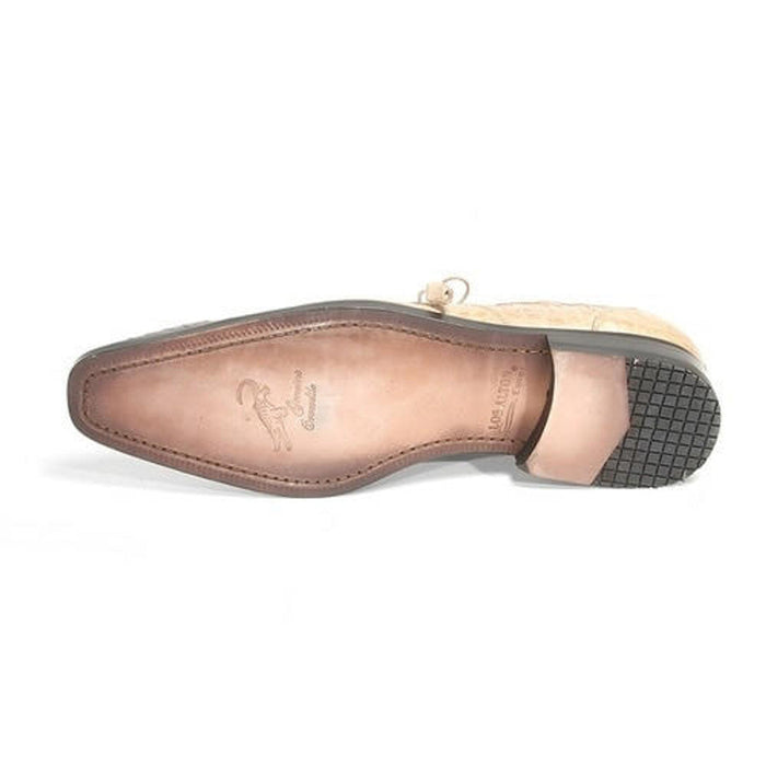 Los Altos Tan Crocodile Gator Lace-Ups