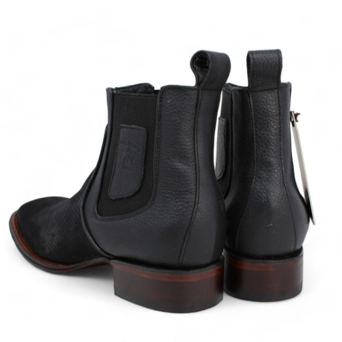 Los Altos Wide Square Toe Suede Short Boots