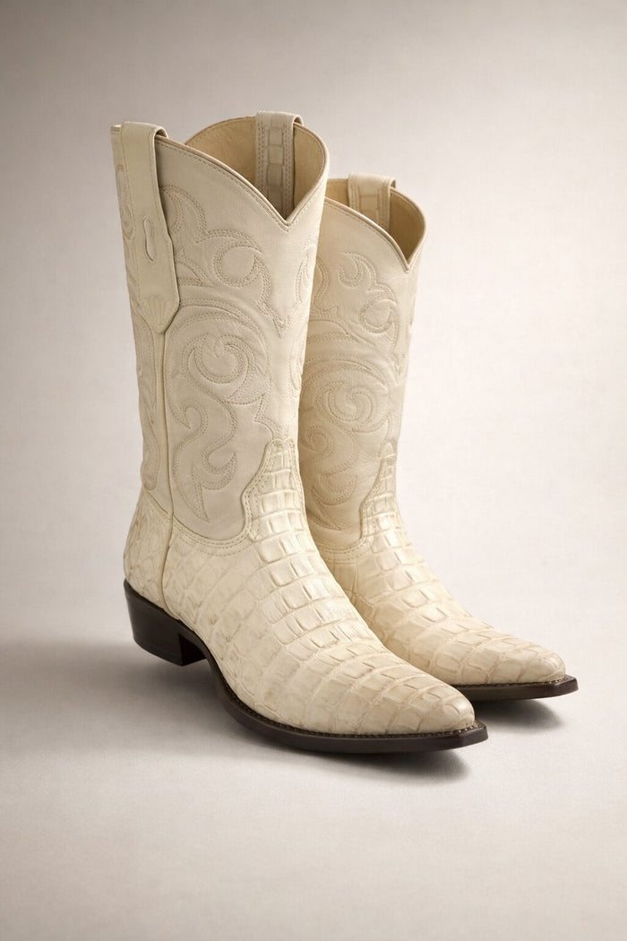 Men's Los Altos Caiman Tail Snip Toe Boots