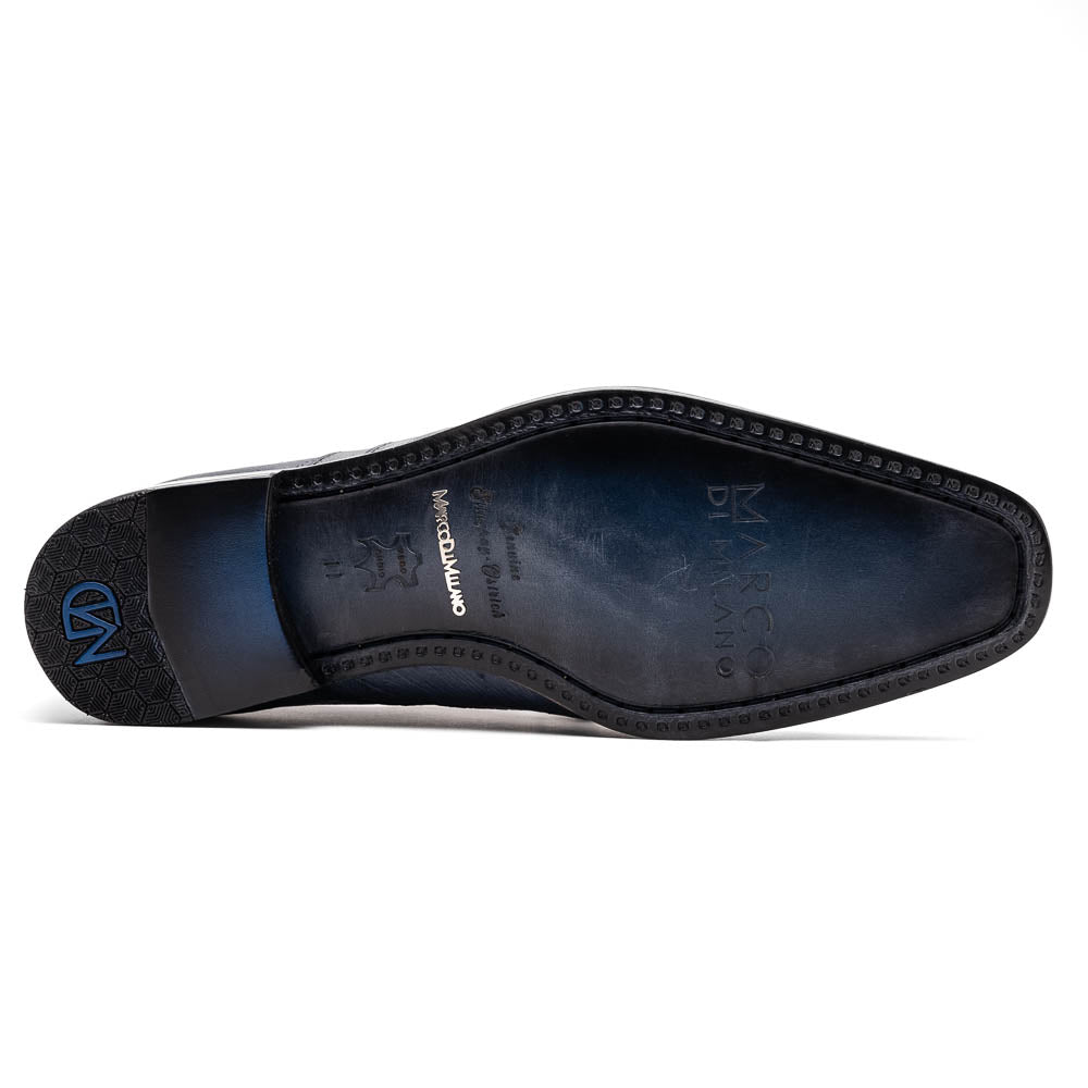 Marco Di Milano Lucca Ostrich & Stingray Navy Shoes