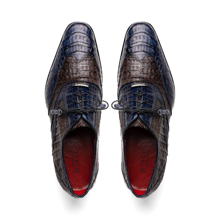 Marco Di Milano Luciano - Navy Brown Leather Loafer