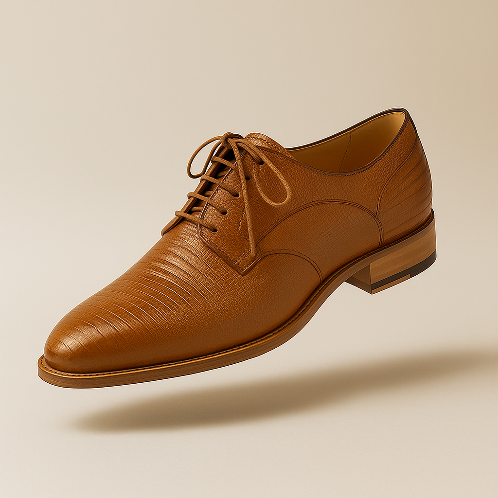 Mezlan Pegaso Lizard Black Dress Shoe