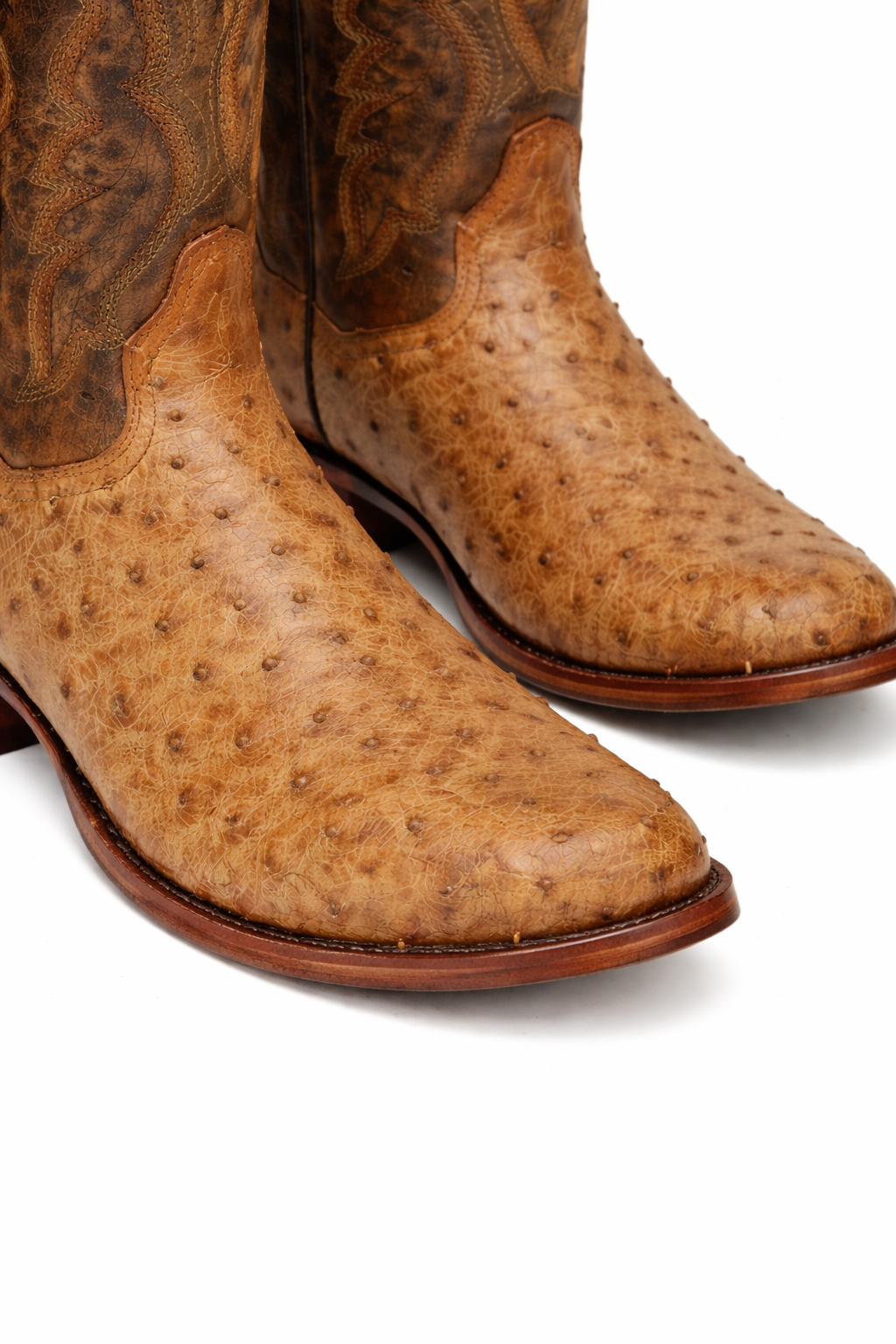 Dan Post Gehrig Saddle Ostrich Western Boots