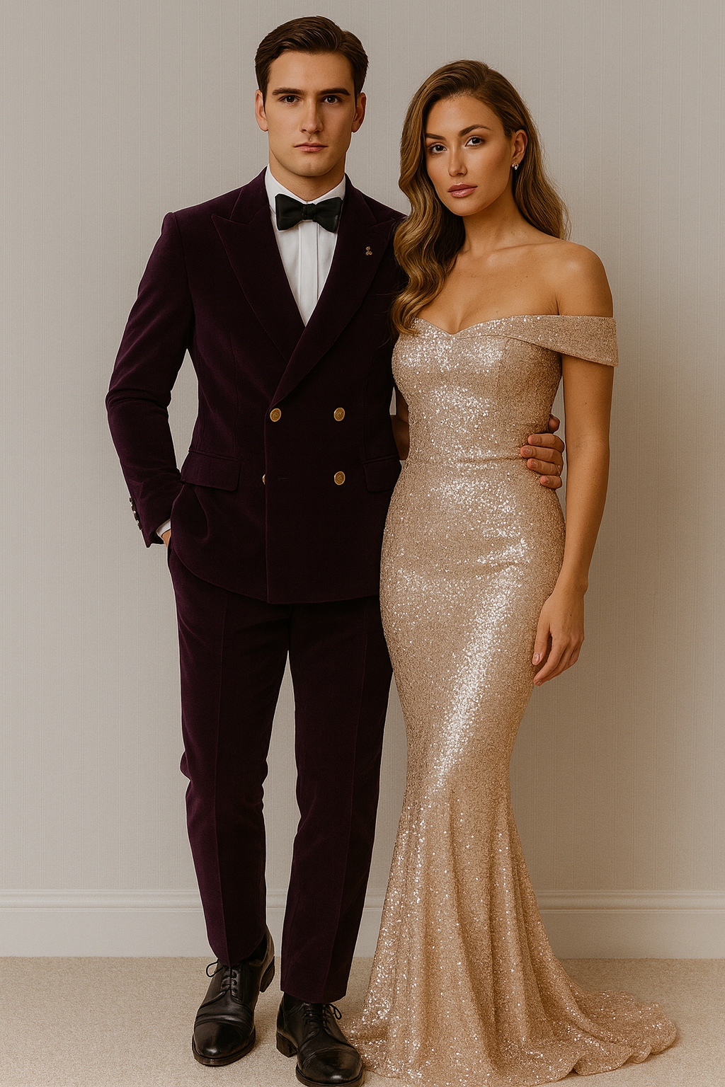 Mens Velvet Suit - Slim Fit Double Breasted Suit Blazer and Pants - Green