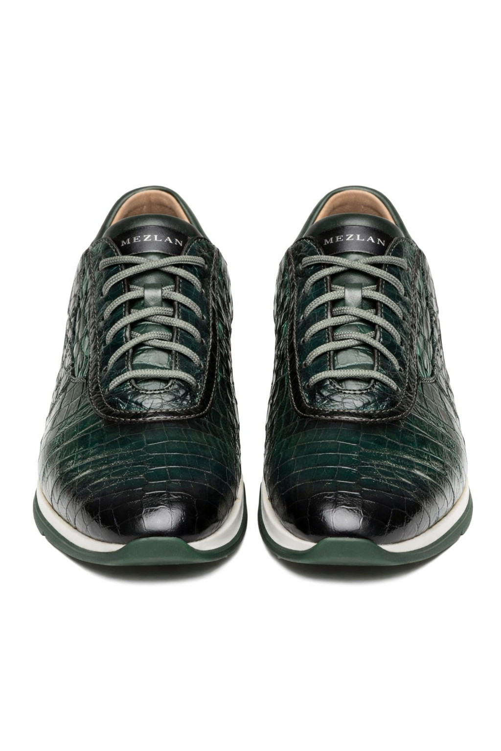 Men's Quevedo Green Crocodile Sneaker by Mezlan