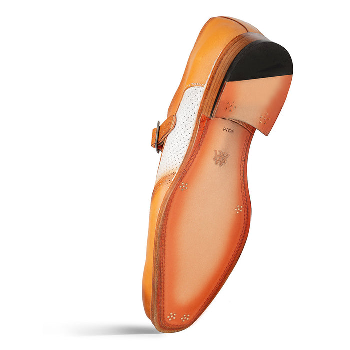 Mezlan Blanes: Luxury Leather Spectator Monk Strap