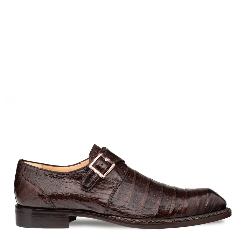 Mezlan Prague Double Monk Strap Crocodile Shoe