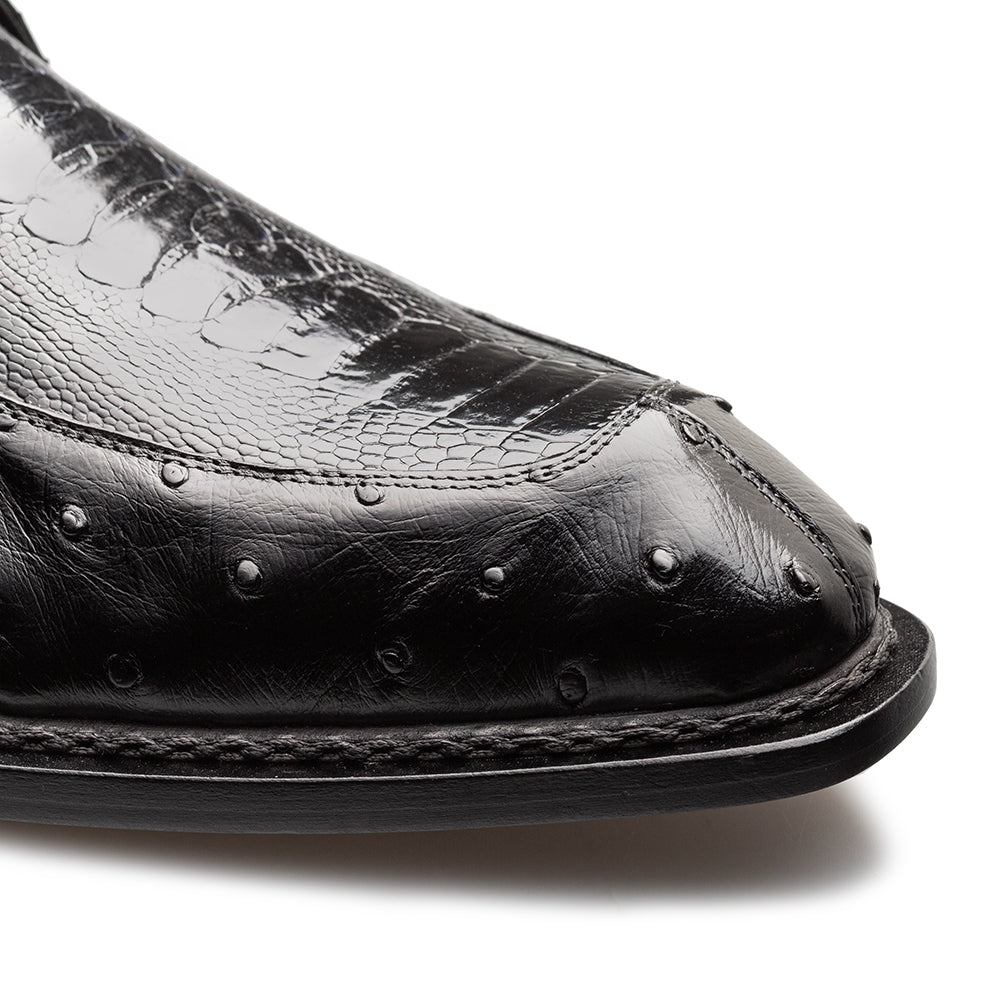 Mezlan Ostrich Split Toe Derby | Luxury Leather Dress Shoe