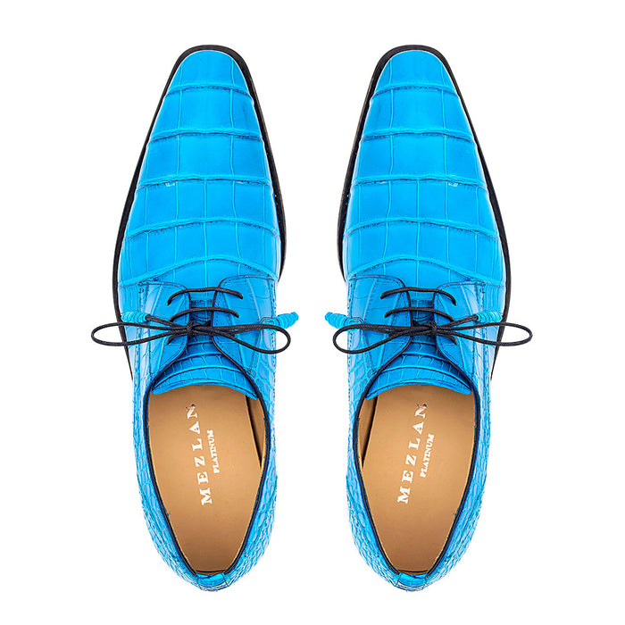 Mezlan Alligator Derby: Luxury Plain Toe Shoes
